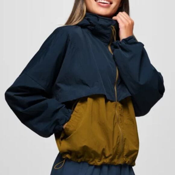 Prana Encinitas Windbreaker Women XS Retro Olive / Stormy Night Water Repellant - Picture 1 of 10